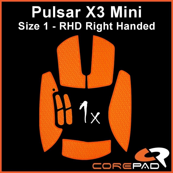 Corepad Soft Grips Grip Tape BTL BT.L Pulsar X3 Size 1 Mini Small RHD Right Handed Hand